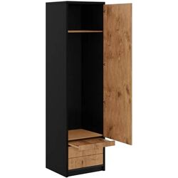 Комплект мебели New Elegance Basic BS-P-V-120 + BS-SZ-S + BS-SZ-P Vertical 120x200 (Black/Oak Lancelot) Thumb