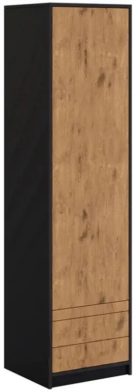 Комплект мебели New Elegance Basic BS-P-V-120 + BS-SZ-S + BS-SZ-P Vertical 120x200 (Black/Oak Lancelot)