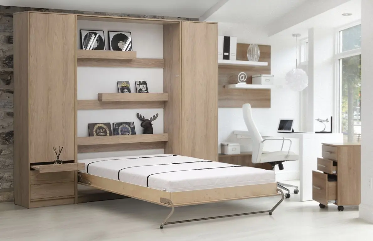 Set mobilier New Elegance Basic BS-P-V-120 + BS-SZ-S + BS-SZ-P Vertical 120x200 (Sonoma Oak Light)