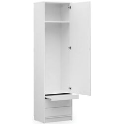 Set mobilier New Elegance Basic BS-P-V-140-BP + BS-SZ-S-BP + BS-SZ-P-BP Vertical 140x200 (White Matte/White Gloss) Thumb