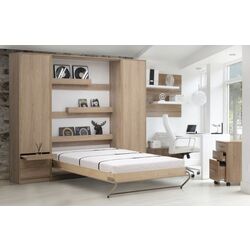 Set mobilier New Elegance Basic BS-P-V-140 + BS-SZ-S + BS-SZ-P Vertical 140x200 (Sonoma Oak Light)