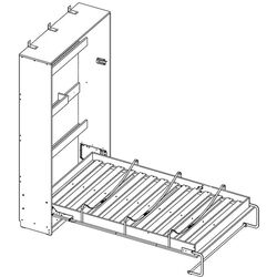 Set mobilier New Elegance Basic BS-P-V-140 + BS-SZ-S + BS-SZ-P Vertical 140x200 (White Matte) Thumb
