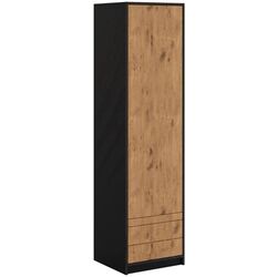 Set mobilier New Elegance Basic BS-P-V-90 + BS-SZ-S + BS-SZ-P Vertical 90x200 (Black/Oak Lancelot) Thumb