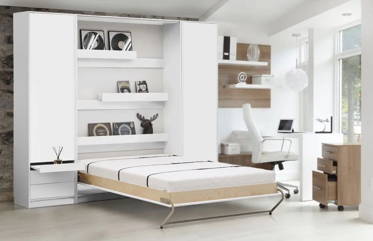 Set mobilier New Elegance Basic BS-P-V-90 + BS-SZ-S + BS-SZ-P Vertical 90x200 (White Matte)