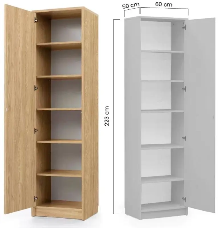 Set mobilier New Elegance Genius GS-P-V-120 + GS-SZ-S + GS-SZ-P Vertical 120x200 (Oiled Oak)