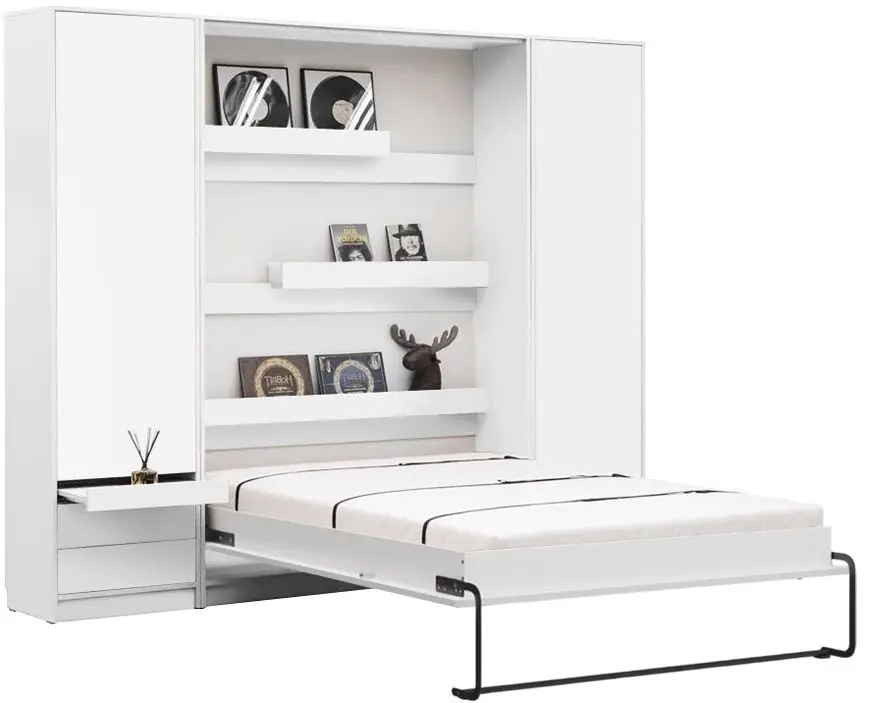 Set mobilier New Elegance Genius GS-P-V-120 + GS-SZ-S + GS-SZ-P Vertical 120x200 (White Matte)