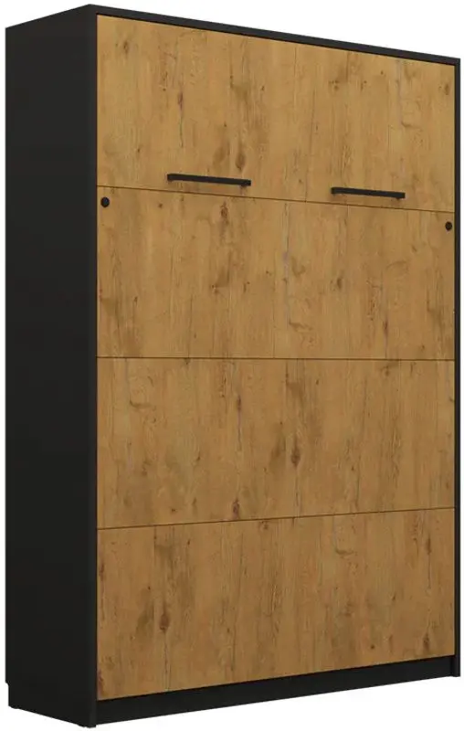 Set mobilier New Elegance Genius GS-P-V-140 + GS-SZ-S + GS-SZ-P Vertical 140x200 (Black/Oak Lancelot)