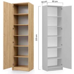 Set mobilier New Elegance Genius GS-P-V-140 + GS-SZ-S + GS-SZ-P Vertical 140x200 (Oiled Oak) Thumb