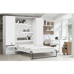 Set mobilier New Elegance Genius GS-P-V-140 + GS-SZ-S + GS-SZ-P Vertical 140x200 (White Matte)