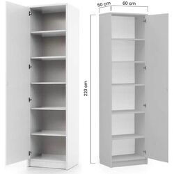 Set mobilier New Elegance Genius GS-P-V-140 + GS-SZ-S + GS-SZ-P Vertical 140x200 (White Matte) Thumb