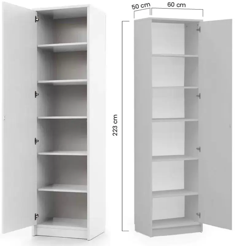 Set mobilier New Elegance Genius GS-P-V-140 + GS-SZ-S + GS-SZ-P Vertical 140x200 (White Matte)