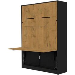 Комплект мебели New Elegance Genius GS-P-V-B-140 + GS-SZ-S + GS-SZ-P Vertical со столом 140x200 (Black/Oak Lancelot) Thumb