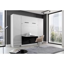 Комплект мебели New Elegance Genius GS-P-V-B-140 + GS-SZ-S + GS-SZ-P Vertical со столом 140x200 (White Matte) Thumb