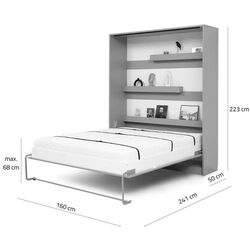 Комплект мебели New Elegance Genius GS-P-V-B-140 + GS-SZ-S + GS-SZ-P Vertical со столом 140x200 (White Matte) Thumb