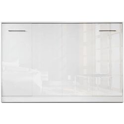 Кровать-трансформер откидная New Elegance Basic BS-P-H-120-BP Horizontal 120x200 (White Matte/White Gloss) Thumb