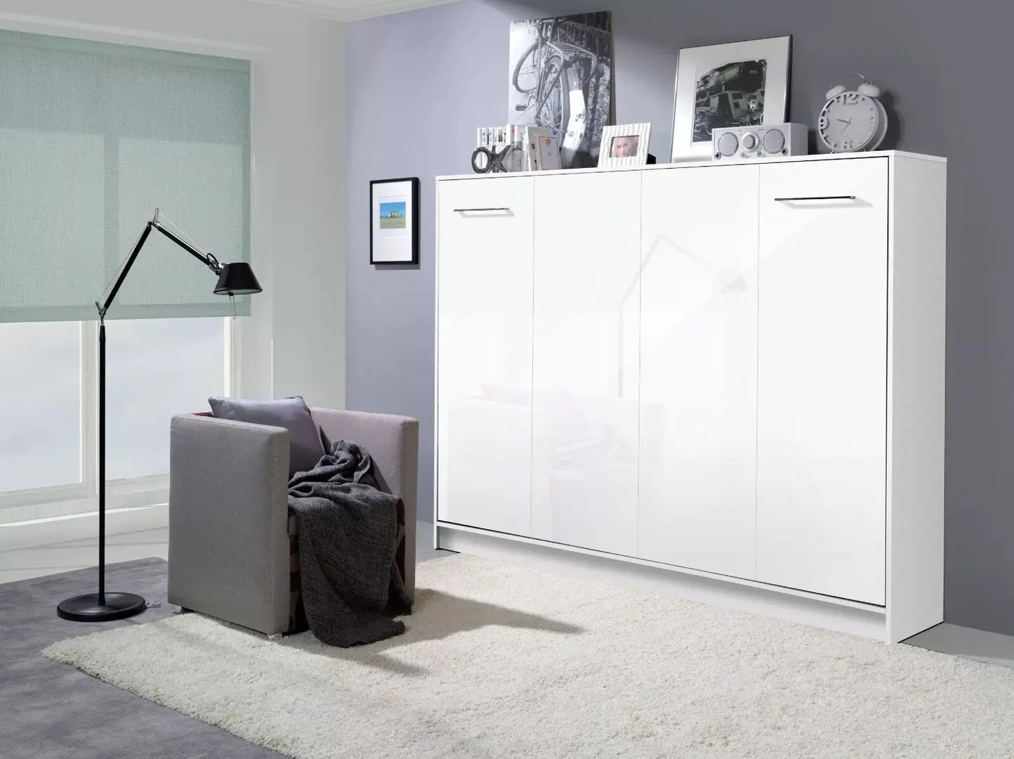 Pat-transformer rabatabil New Elegance Basic BS-P-H-140-BP Horizontal 140x200 (White Matte/White Gloss)