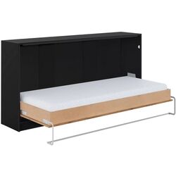 Кровать-трансформер откидная New Elegance Basic BS-P-H-90 Horizontal 90x200 (Black/Oak Lancelot) Thumb