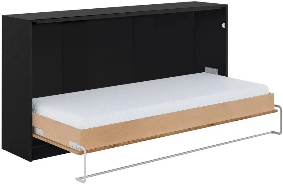 Кровать-трансформер откидная New Elegance Basic BS-P-H-90 Horizontal 90x200 (Black/Oak Lancelot)