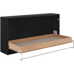 Кровать-трансформер откидная New Elegance Basic BS-P-H-90 Horizontal 90x200 (Black/Oak Lancelot) Thumb