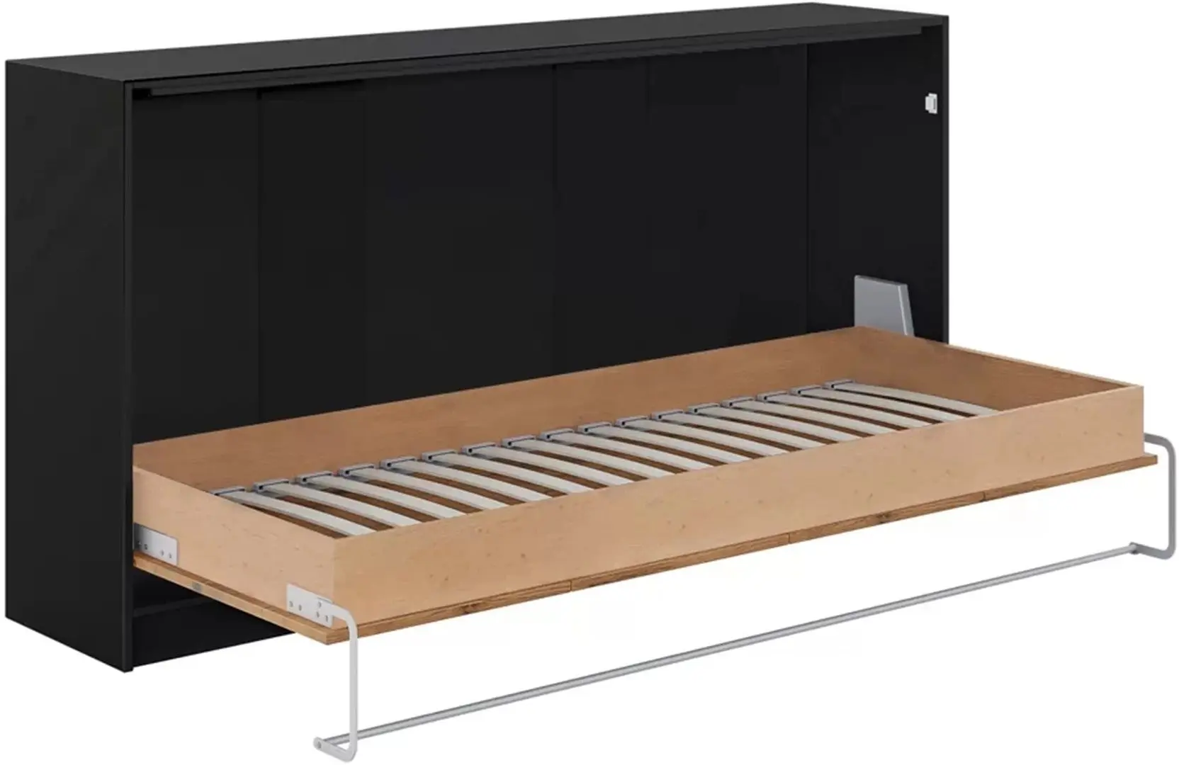 Кровать-трансформер откидная New Elegance Basic BS-P-H-90 Horizontal 90x200 (Black/Oak Lancelot)