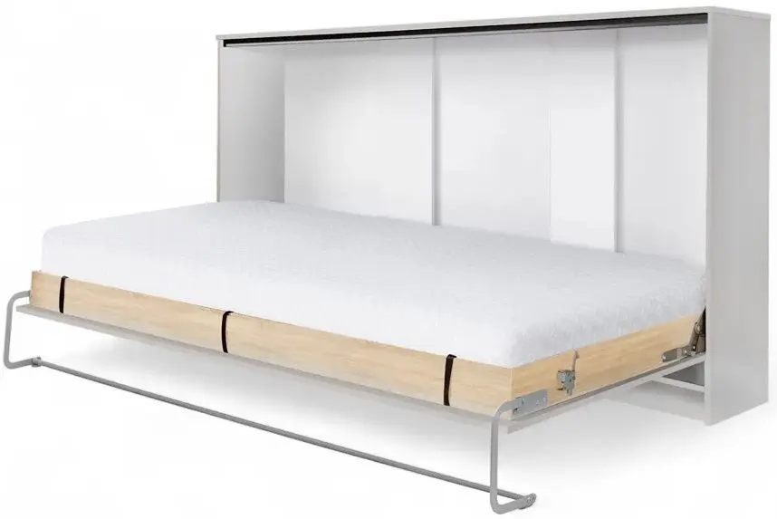 Кровать-трансформер откидная New Elegance Basic BS-P-H-90 Horizontal 90x200 (White Matte)