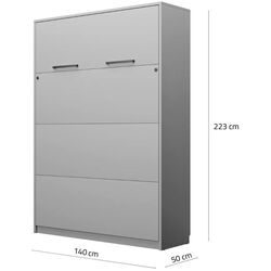 Кровать-трансформер откидная New Elegance Genius GS-P-V-120 Vertical 120x200 (Black/Oak Lancelot) Thumb