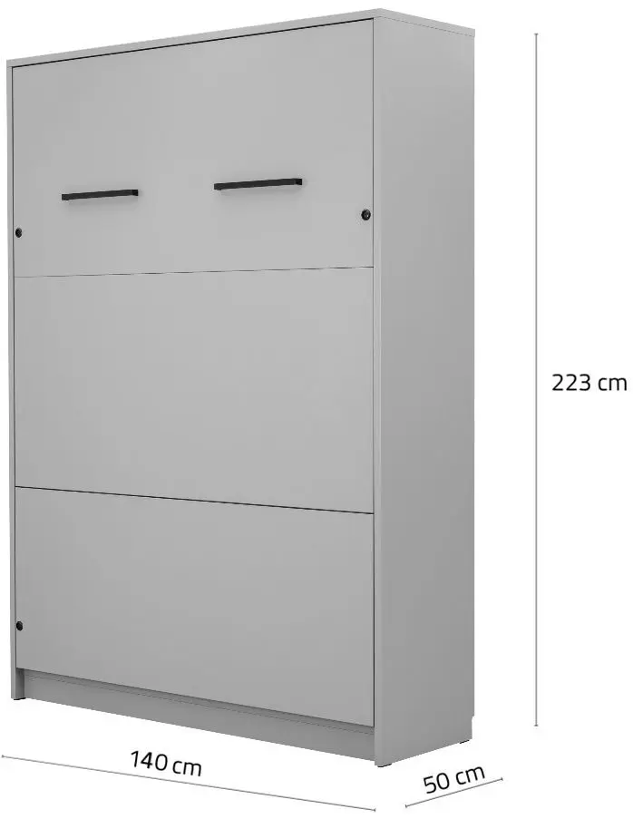 Pat-transformer rabatabil New Elegance Genius GS-P-V-B-120 Vertical cu masa 120x200 (Black/Oak Lancelot)