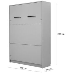 Кровать-трансформер откидная New Elegance Genius GS-P-V-B-120 Vertical со столом 120x200 (Oiled Oak) Thumb