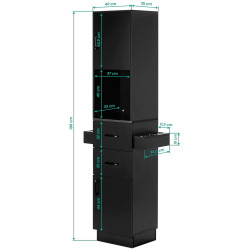 Consola de coafor Gabbiano Totem 154237 (Black) Thumb