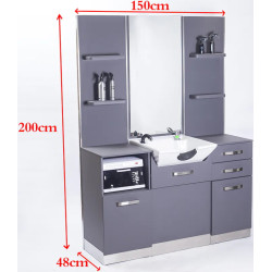 Consola de coafor cu lavoar Gabbiano B085 124725 (Grey) Thumb