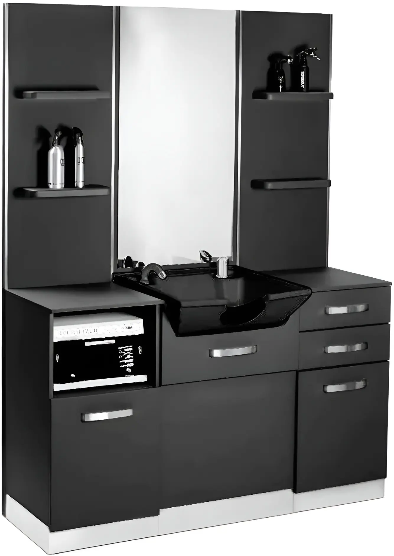 Consola de coafor cu lavoar Gabbiano B085B 153331 (Black)