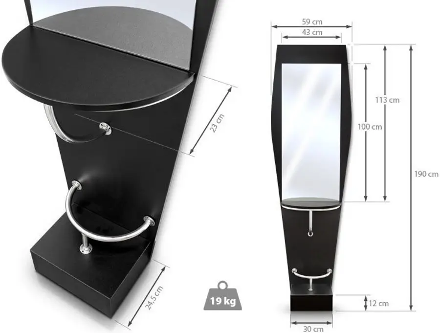 Консоль парикмахерская Quirumed 360-DP-5003 (Black) - 2