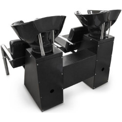 Fotoliu-scafa dublu pentru frizerie Quirumed 1174-CH7080-12 (Black) Thumb