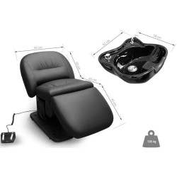 Fotoliu-scafa pentru frizerie Quirumed 1106-HZ-32845-ALLBK (Black) Thumb