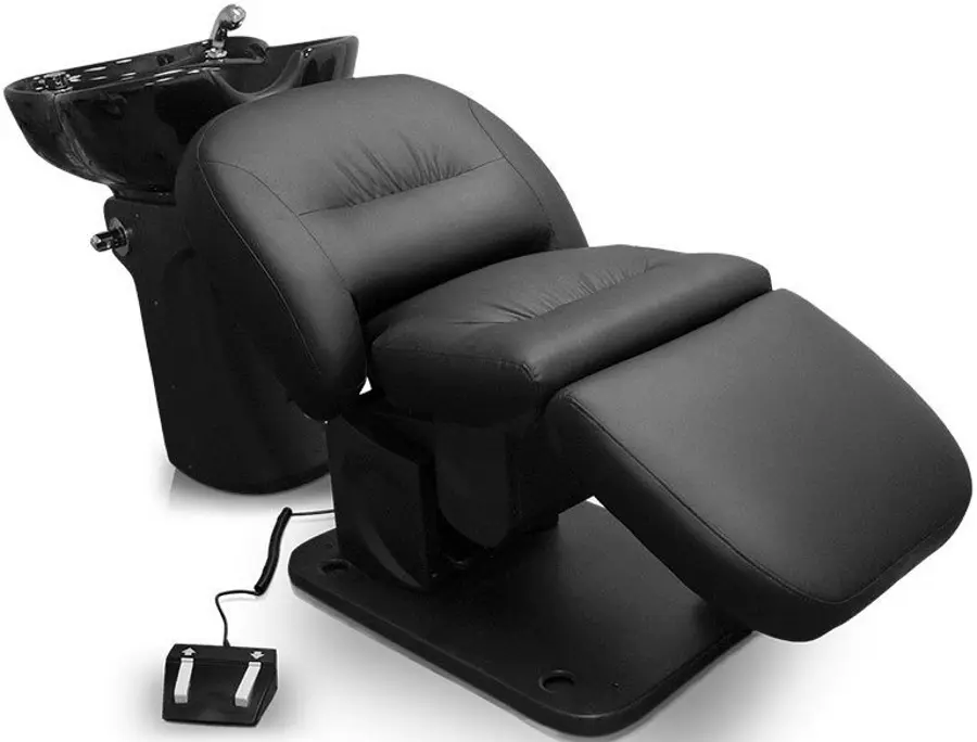 Fotoliu-scafa pentru frizerie Quirumed 1106-HZ-32845-ALLBK (Black)