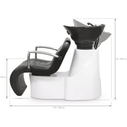 Кресло-мойка парикмахерская Quirumed 1173-BM78219-853 (Black/White) Thumb