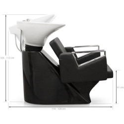 Кресло-мойка парикмахерская Quirumed 359-DHKSC211 (Black/White) Thumb