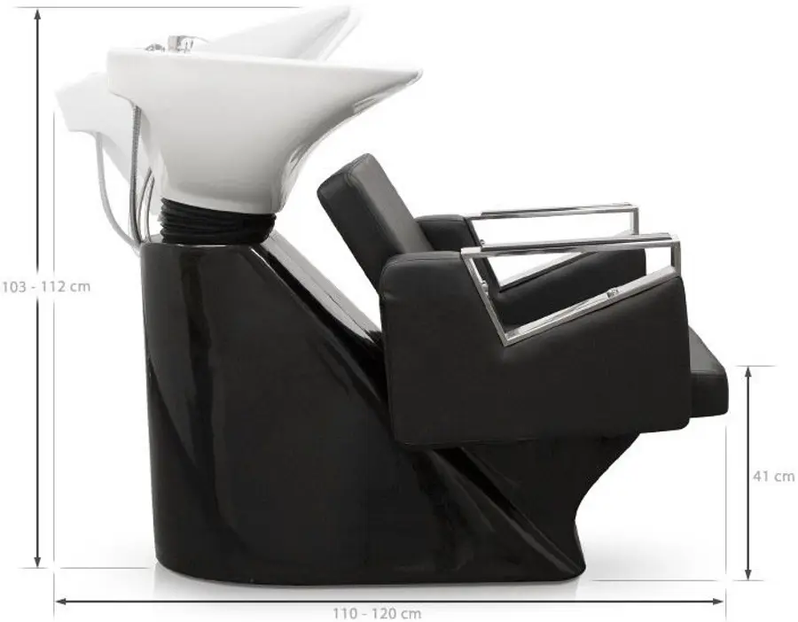 Кресло-мойка парикмахерская Quirumed 359-DHKSC211 (Black/White) - 3