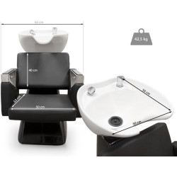 Кресло-мойка парикмахерская Quirumed 359-DHKSC211 (Black/White) Thumb