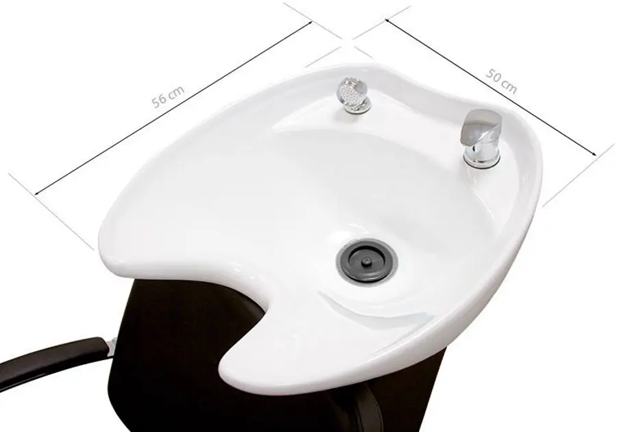 Кресло-мойка парикмахерская Quirumed 359-DHKSC212-006 (Black/White) - 3