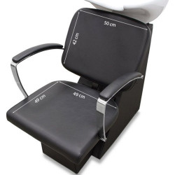 Кресло-мойка парикмахерская Quirumed 359-DHKSC212-006 (Black/White) Thumb