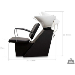 Кресло-мойка парикмахерская Quirumed 359-DHKSC212-006 (Black/White) Thumb