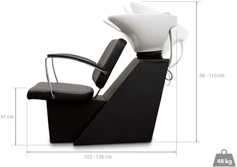 Кресло-мойка парикмахерская Quirumed 359-DHKSC212-006 (Black/White) - 5