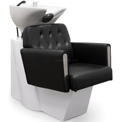 Кресло-мойка парикмахерская Quirumed Genova (Black/White)