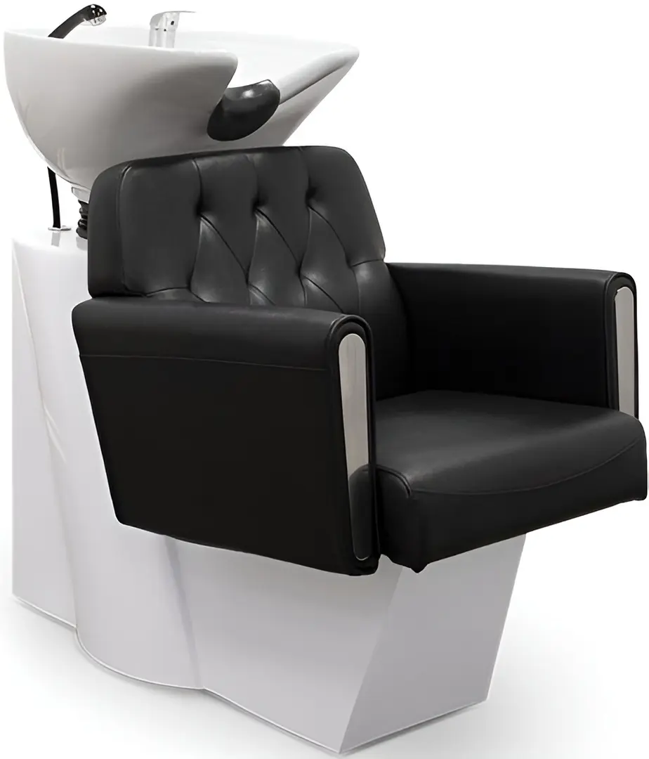 Кресло-мойка парикмахерская Quirumed Genova (Black/White)