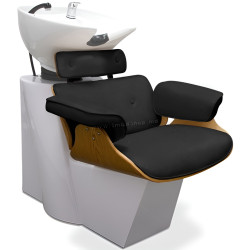 Кресло-мойка парикмахерская Quirumed Milano (Black/Brown/White)