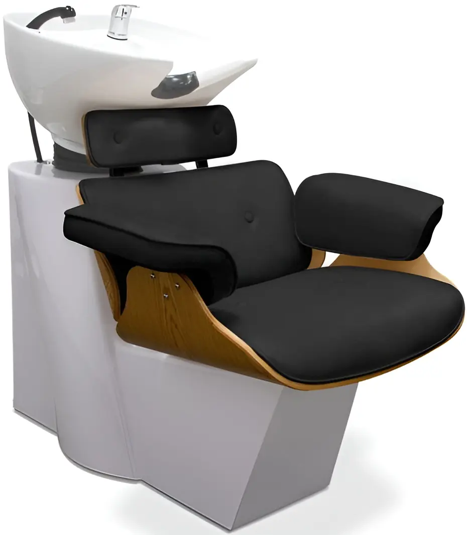 Кресло-мойка парикмахерская Quirumed Milano (Black/Brown/White)