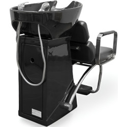 Fotoliu-scafa pentru frizerie Quirumed Modena (Black) Thumb