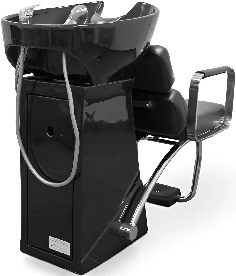 Fotoliu-scafa pentru frizerie Quirumed Modena (Black) - 2