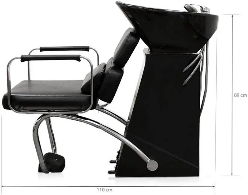 Fotoliu-scafa pentru frizerie Quirumed Modena (Black) - 4